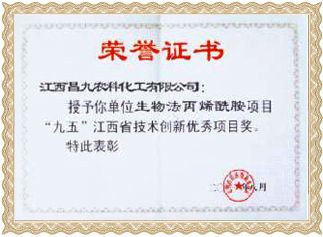 國家科技攻關(guān)計劃重中之重的項目榮譽證書